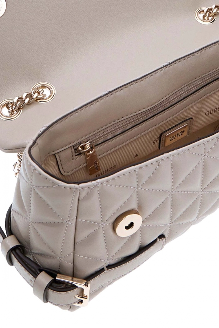 Guess Paisleigh Dönüştürülebilir  Askılı Kapaklı Kadın Bej Çapraz Çanta HWQG9883210-LTA