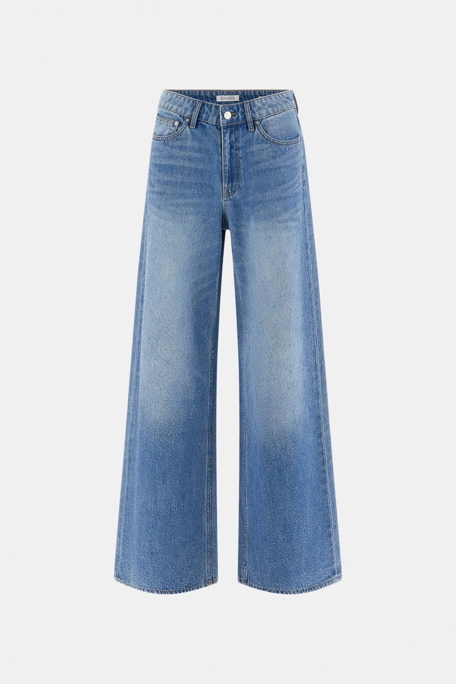 Guess Alba Geniş Paça Kadın Mavi Jeans W6GA26D0970-KEPR