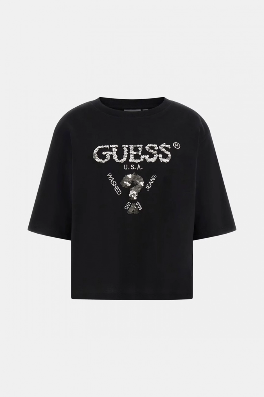 Guess Aurélie Kadın Siyah Aktif Boxy Fit T-Shirt V4YI06I3Z14-FJ8N