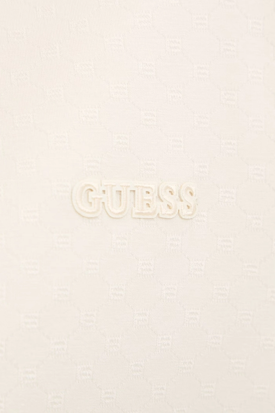 Guess Clara Kutulu Kesim Polo Yakalı Kadın Beyaz Polo T-shirt V6GP12K3044-G047