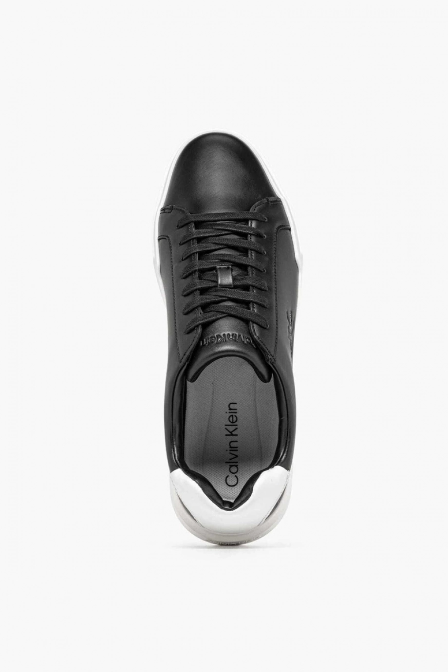 Calvin Klein Chunky Cupsole Bağcıklı Deri Erkek Siyah Sneaker YM0YM01344-06W