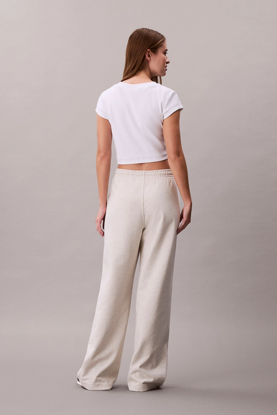 Calvin Klein Kabartma Monologo Havlu Kumaş Kadın Gri Eşofman Altı LV047F206G-P4P