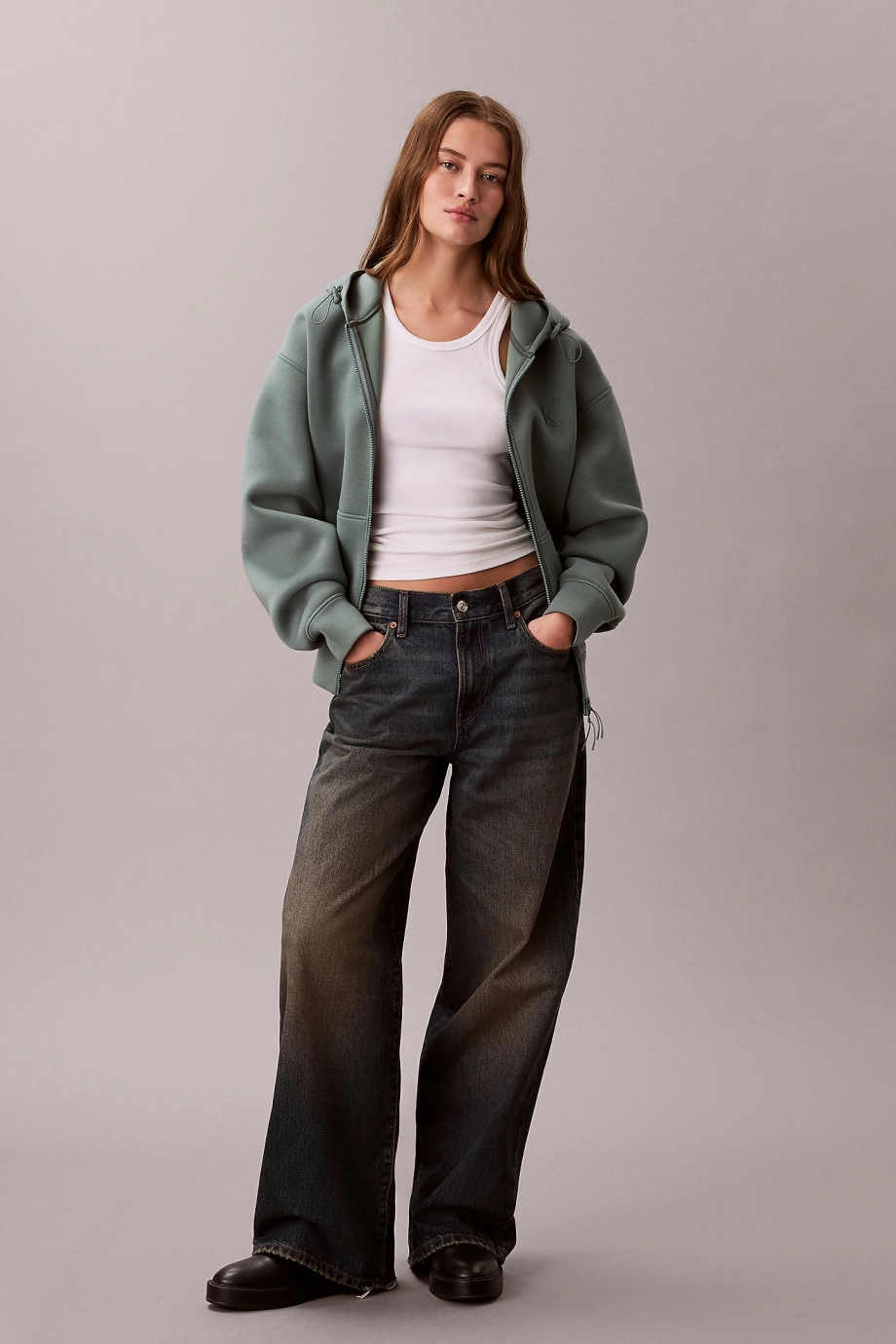Calvin Klein Uzun Kollu Scuba Kadın Yeşil Ceket LV047E231G-PNO