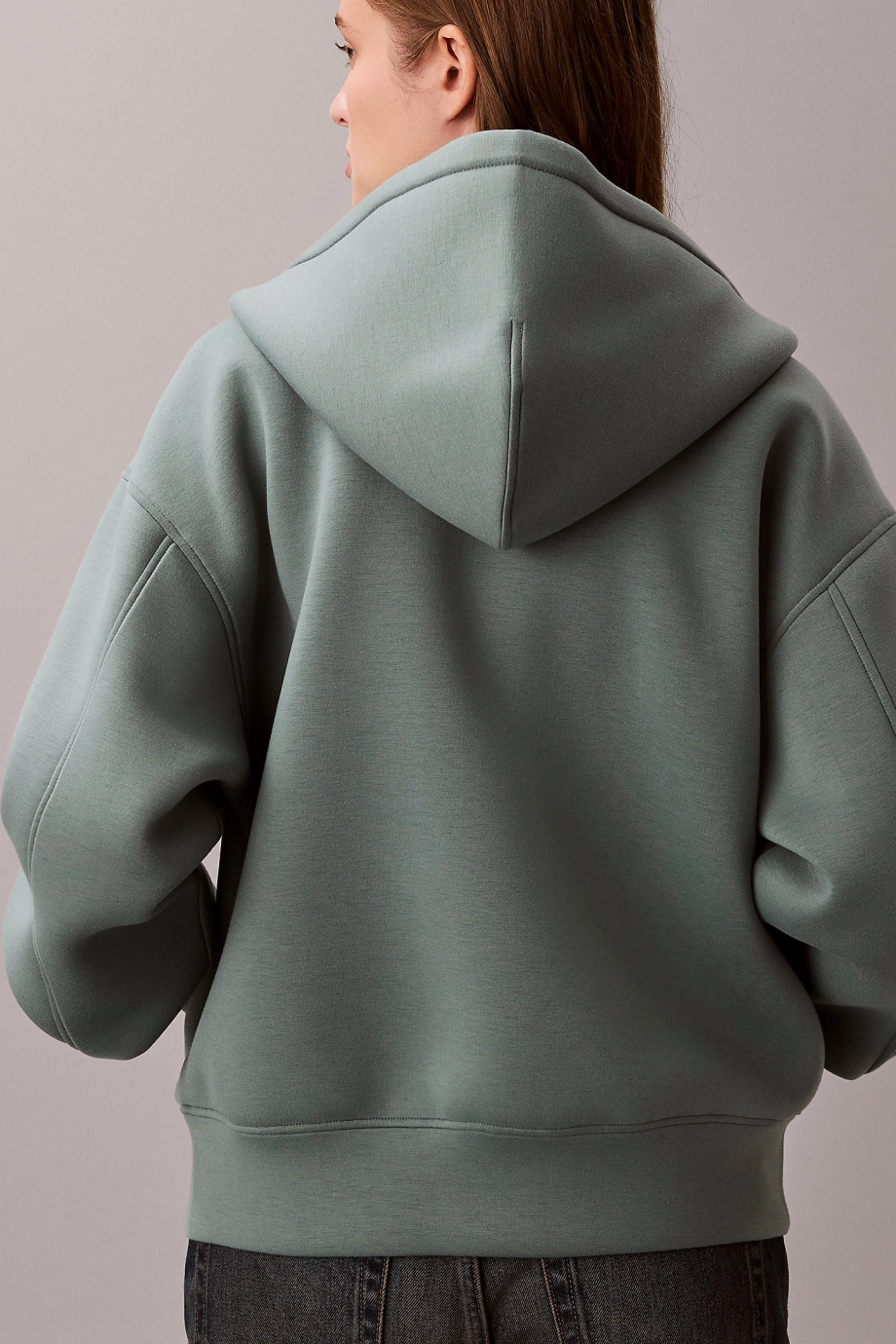 Calvin Klein Uzun Kollu Scuba Kadın Yeşil Ceket LV047E231G-PNO