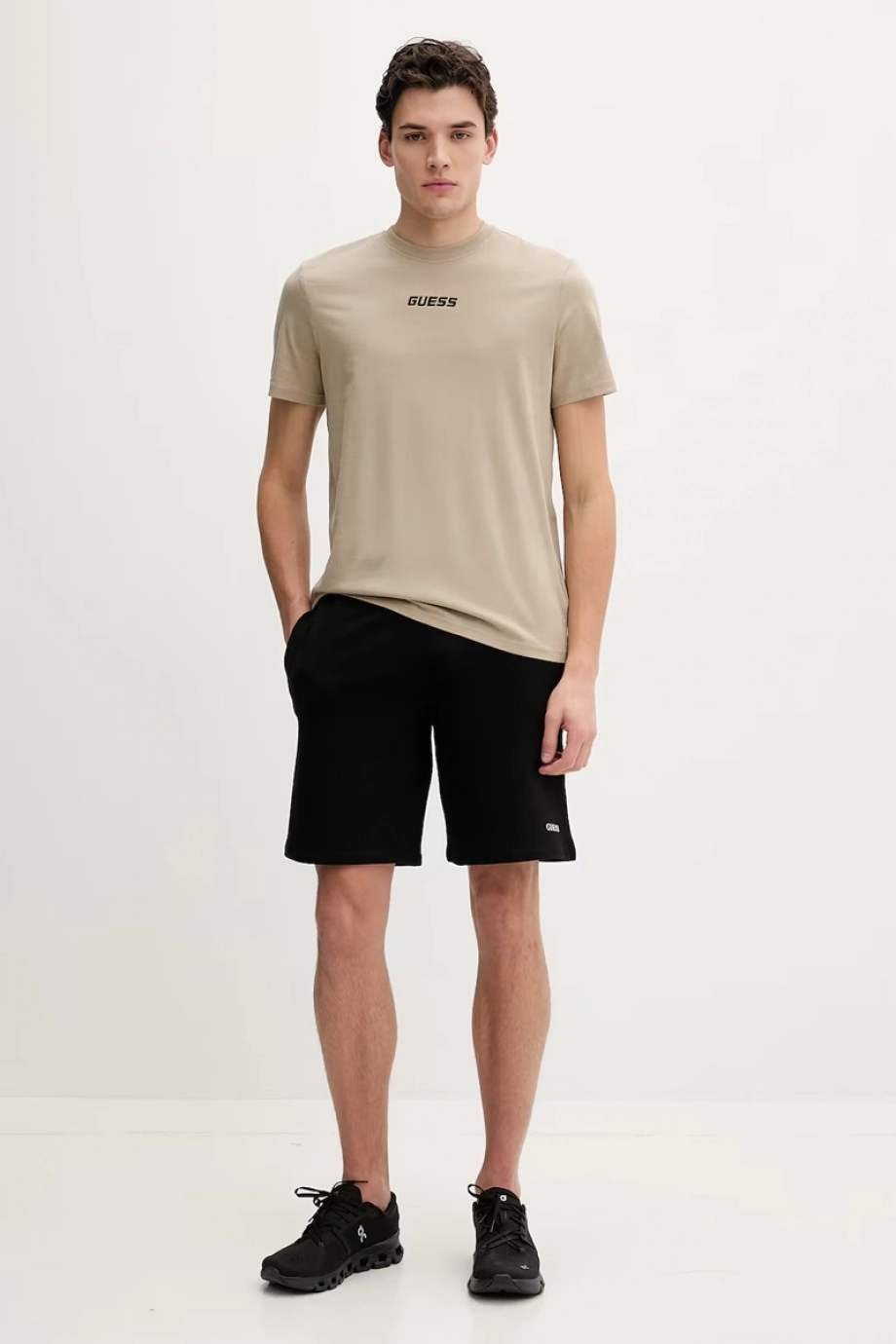 Guess Cochise Bisiklet Yaka Kısa Kollu Erkek Kahverengi T-shirt Z6RI00I3Z14-G9I0