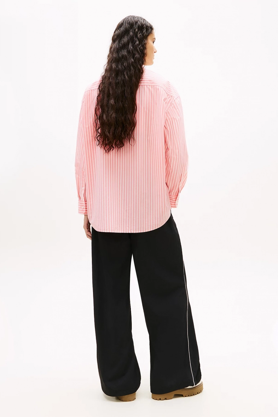 Tommy Hilfiger TJW OVS Poplin Shirt Kadın Pembe Gömlek DW0DW222180D2