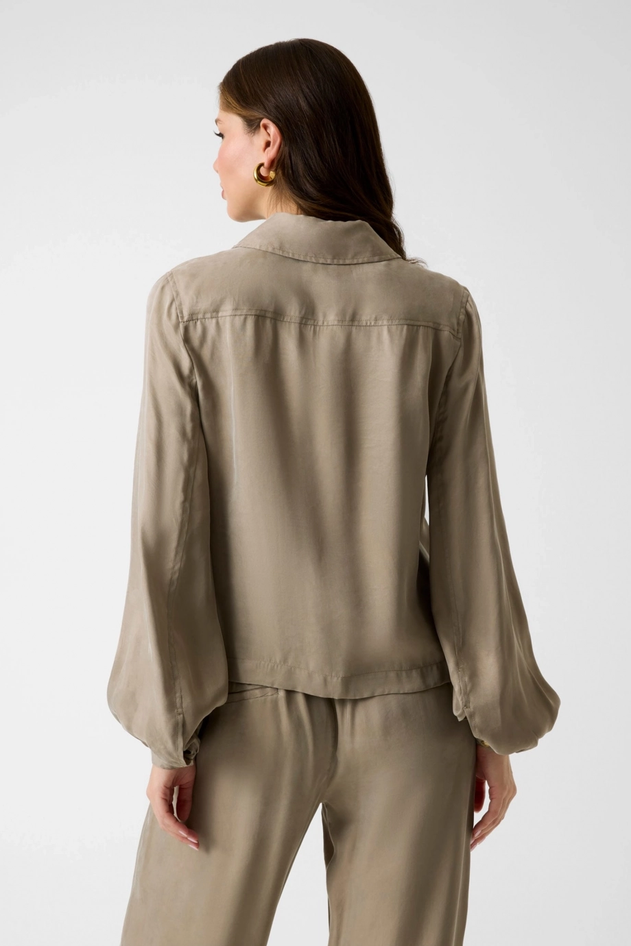 Guess Dalia Akışkan Kısa Kadın Yeşil Gömlek W6GH22W1789-G8CJ