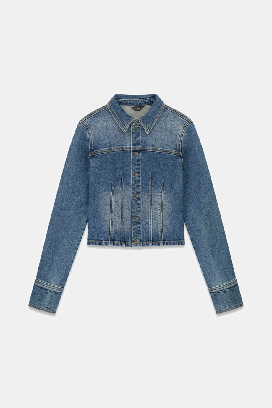 Guess GJ Uzun Kollu Dar Kesim Kısa Ceket Gömlek Kadın Lacivert Ceket W6RN84D7251-GTDW