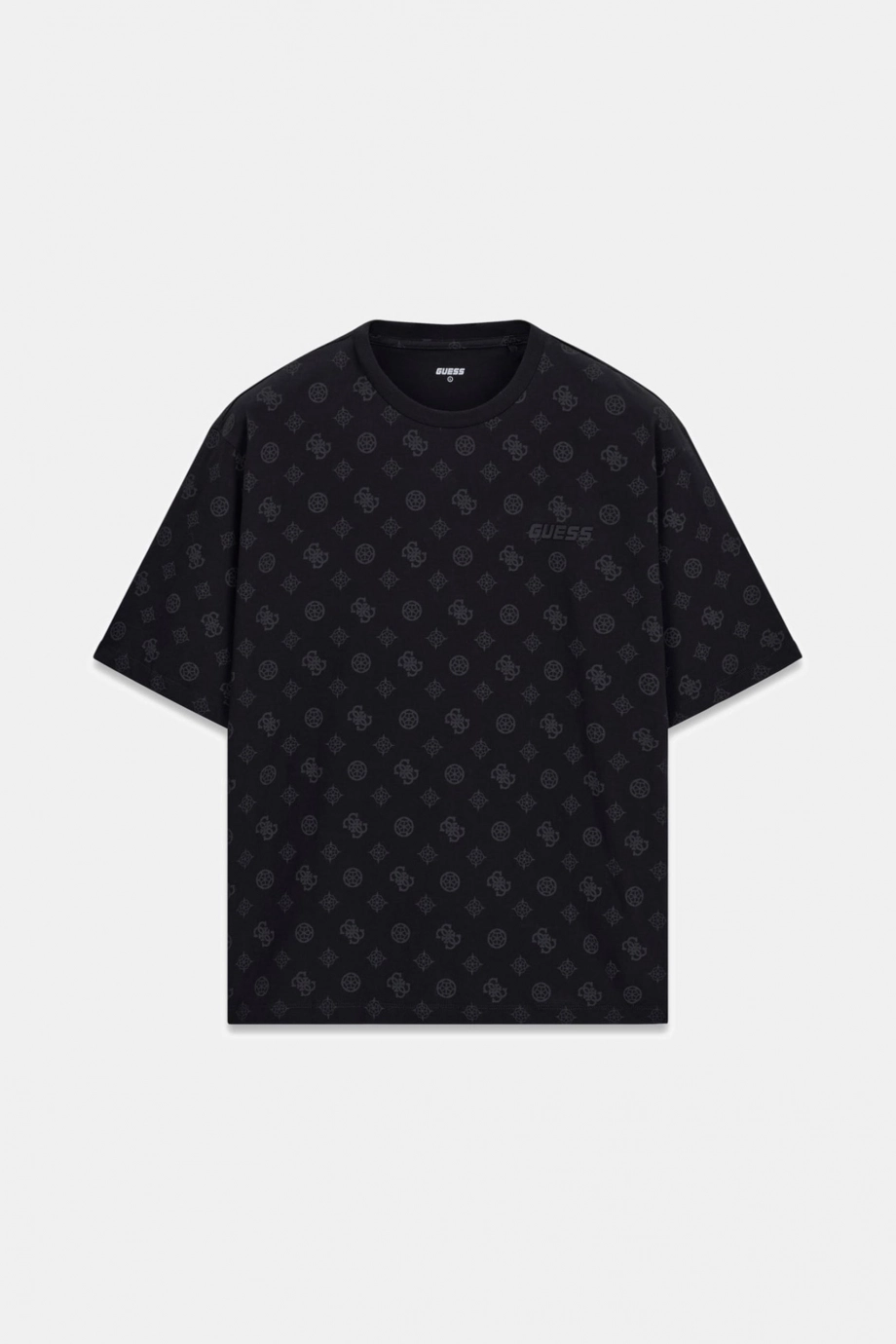 Guess Ovidio Bisiklet Yaka Kısa Kollu Erkek Siyah T-shirt Z6GI07K2852-PMKW