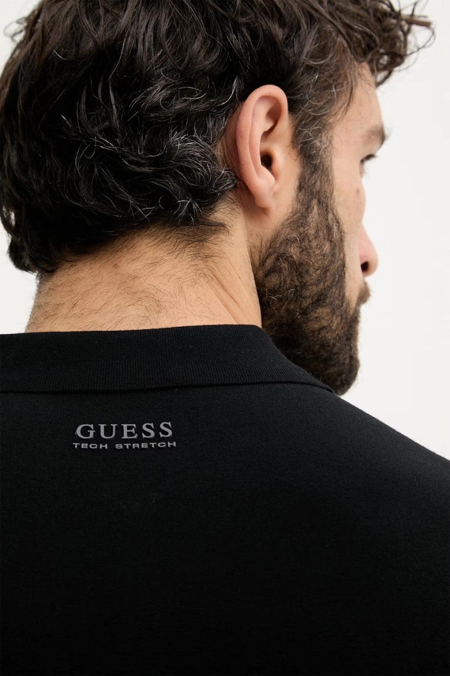 Guess Kadir Teknik Kısa Kollu Polo Yakalı Erkek Siyah Triko
