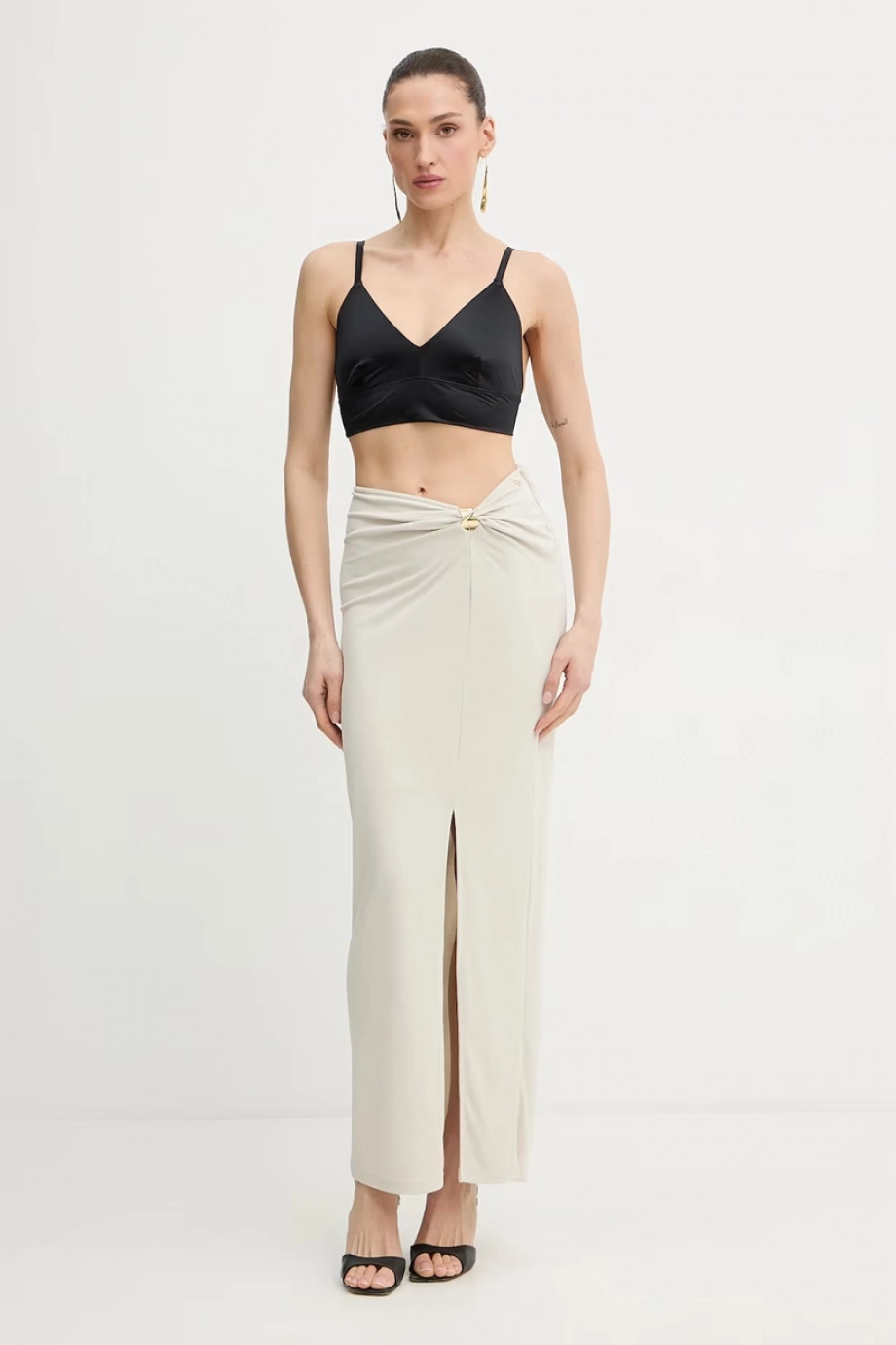 Guess Brigitte Midi Kadın Krem Etek W6GD15K2936-A115