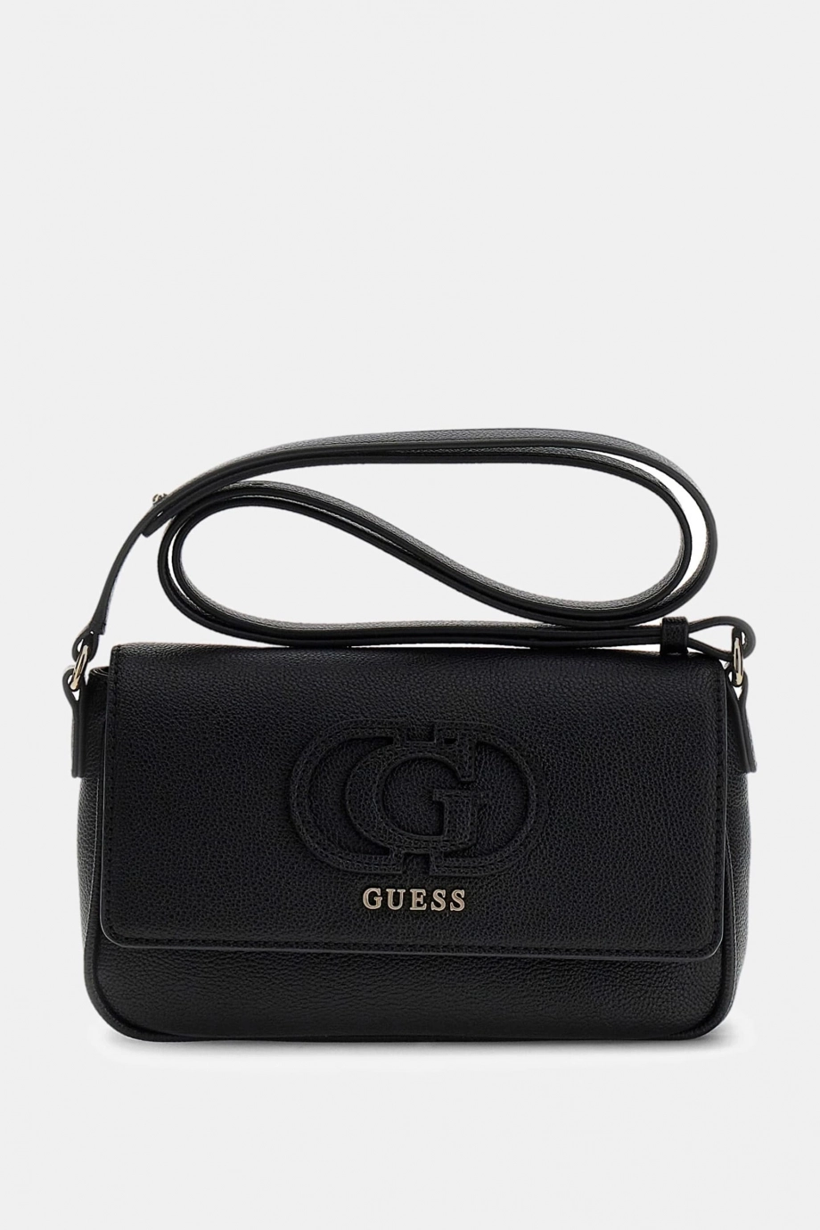 Guess Isola Dönüştürülebilir Kapaklı Çapraz Askılı Kadın Siyah Omuz Çantası HWBG9905210-BLA