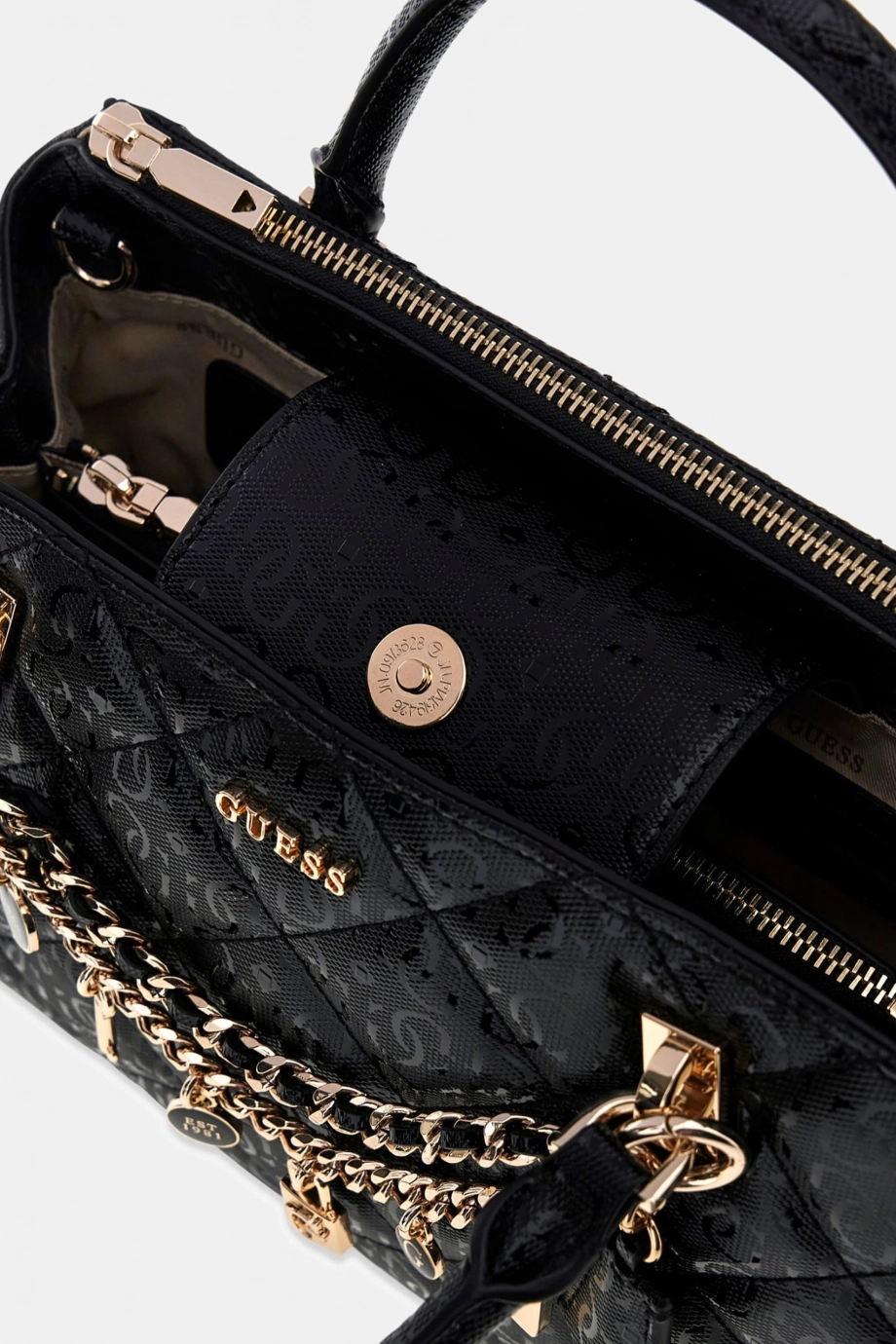 Guess Libby 2 Bölmeli Kadın Siyah El Çantası HWGG9912060-BLA