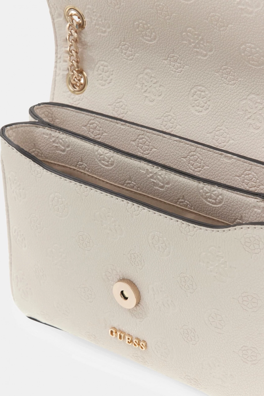Guess Anise Dönüştürülebilir Kapaklı Çapraz Askılı Kadın Ekru Omuz Çantası HWPD9916210-STL