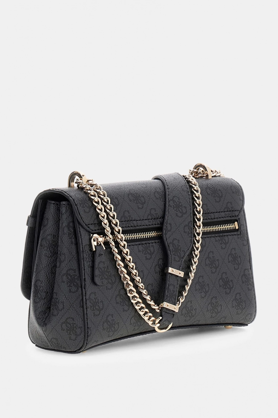 Guess Leona Logolu Dönüştürülebilir Kapaklı Çapraz Askılı Kadın Antrasit Omuz Çantası HWSG9917210-CLO