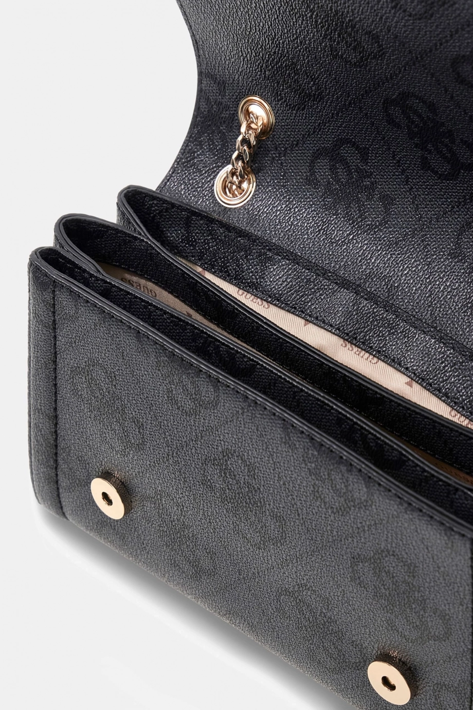 Guess Noelle II Dönüştürülebilir Kapaklı Çapraz Askılı Kadın Antrasit Omuz Çantası HWSS9672210-CLO