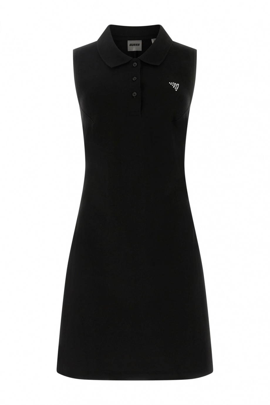 Guess Silvy Kısa Kollu Polo Yakalı Kadın Siyah Elbise V6GK09K3152-JBLK