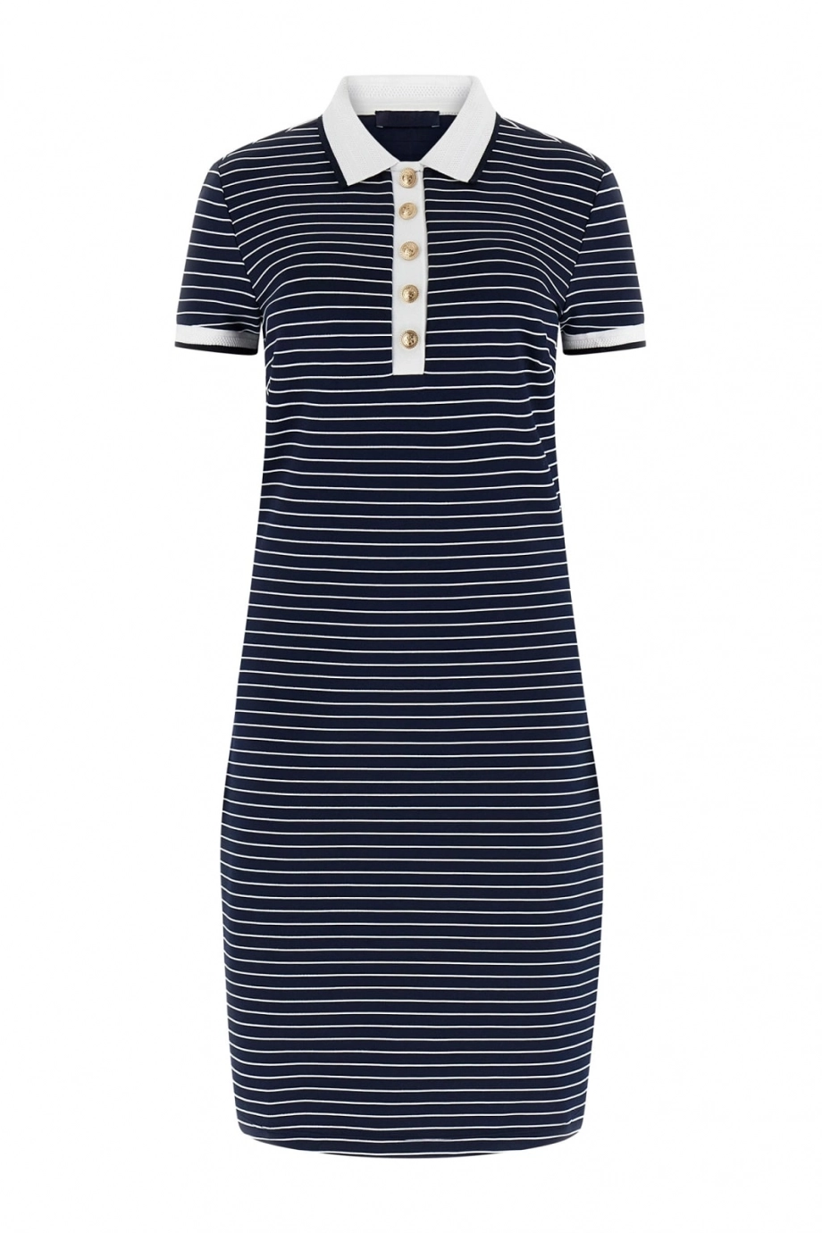 Guess Kısa Kollu Polo Yakalı Alphonsine Çizgili Kadın Çok Renkli Elbise W6GK14K2948-SB09