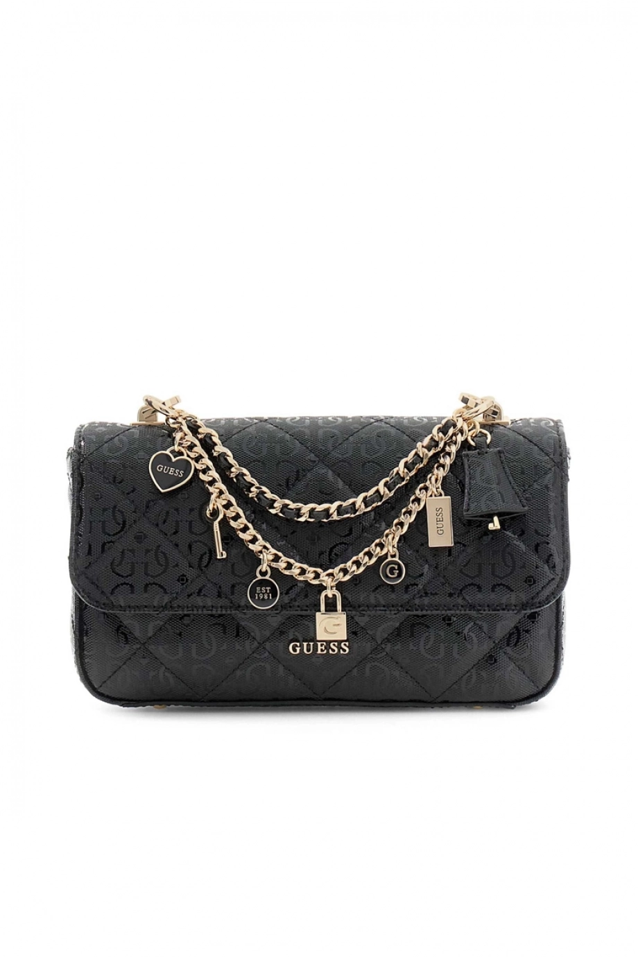Guess Libby Kapaklı Çapraz Askılı Kadın Siyah El Çantası HWGG9912200-BLA