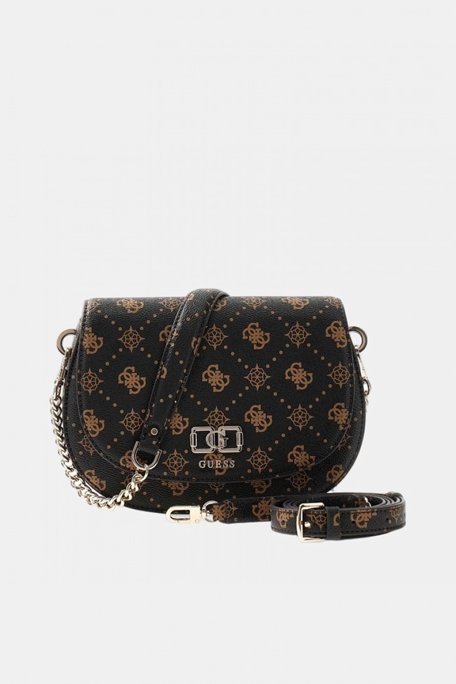Guess Emelie Logolu Kapaklı Kadın Kahverengi Omuz Çantası HWGP9928200-ESL