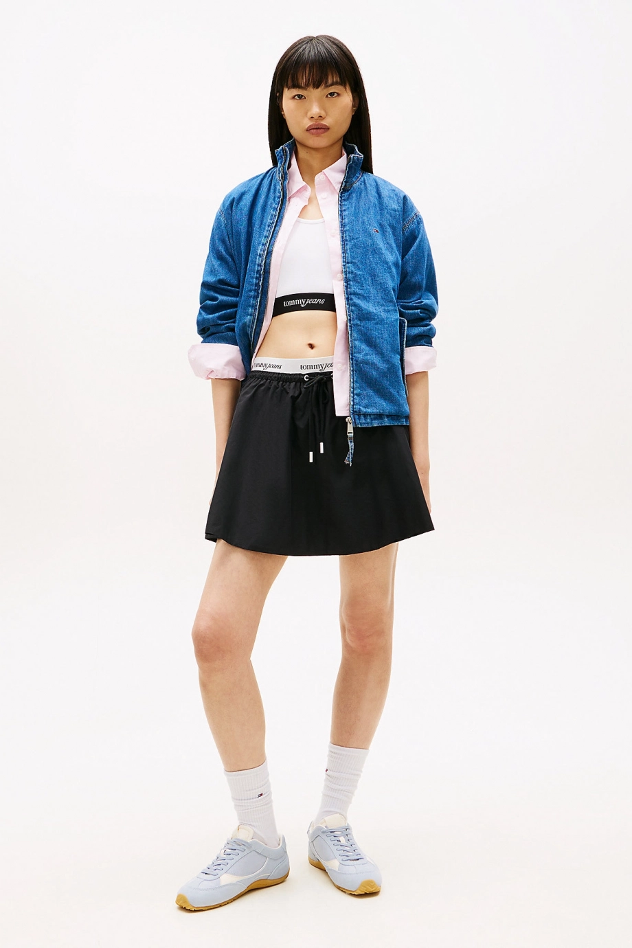 Tommy Hilfiger TJW Bel Bandı Detaylı Poplin Kadın Siyah Etek DW0DW22299BDS