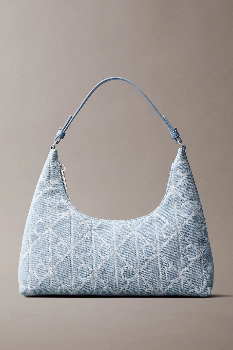 Calvin Klein Amblemli Tamamı Baskılı Denim Kadın Mavi Omuz Çantası LV04F3431G-YBZ