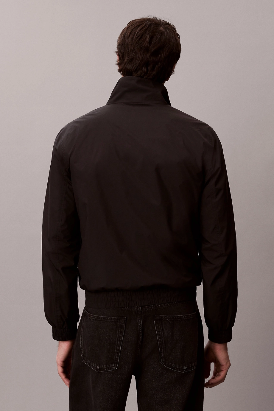 Calvin Klein Uzun Kollu Dolgusuz Naylon Harrington Erkek Siyah Ceket LV04RF520G-UB1