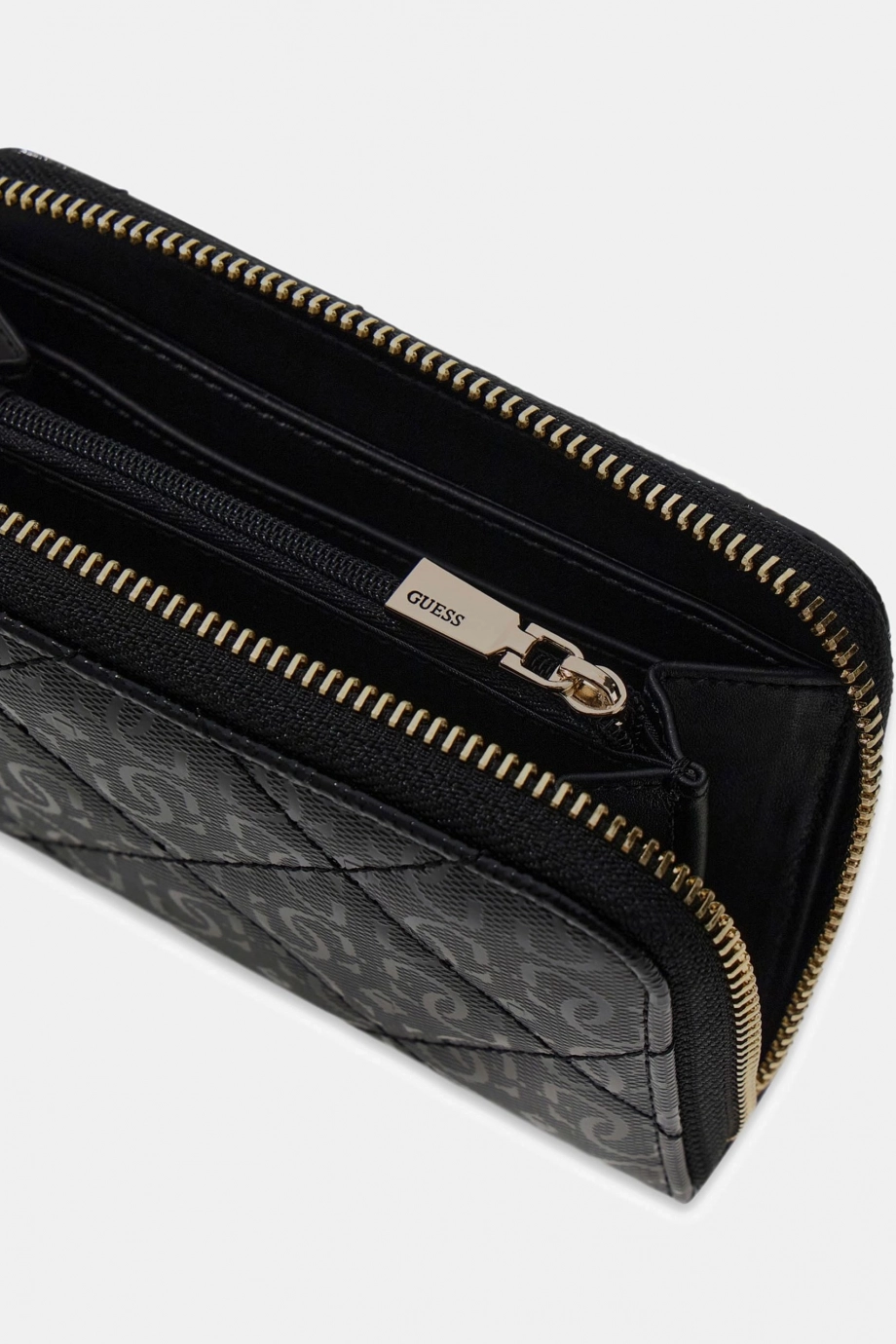 Guess Libby Orta Boy Fermuarlı Kadın Siyah Cüzdan SWGG9912140-BLA