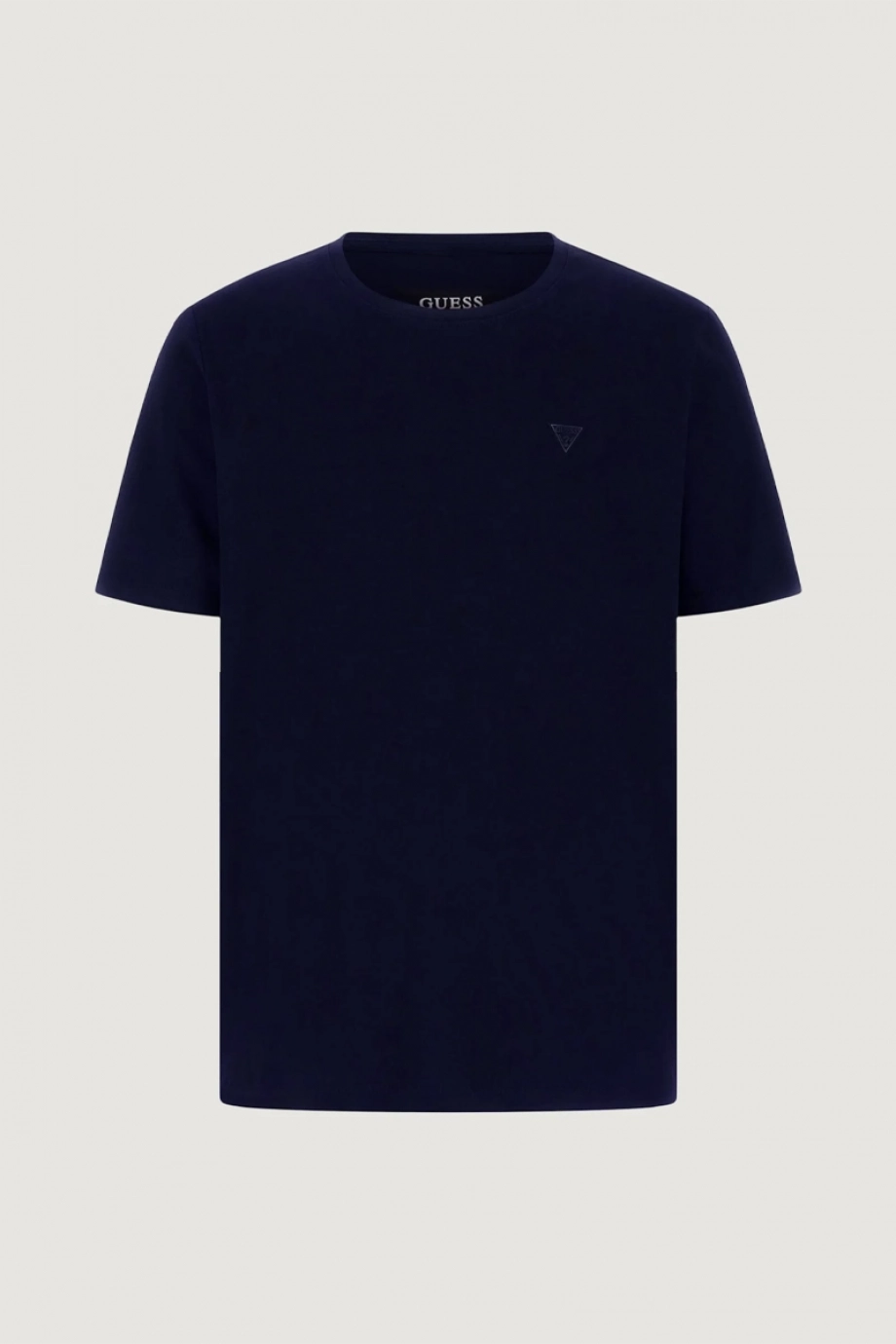 Guess Bisiklet Yaka Kısa Kollu Küçük Yamalı Pamuklu Modal Erkek Lacivert T-shirt M6GI21K3053-G7V2