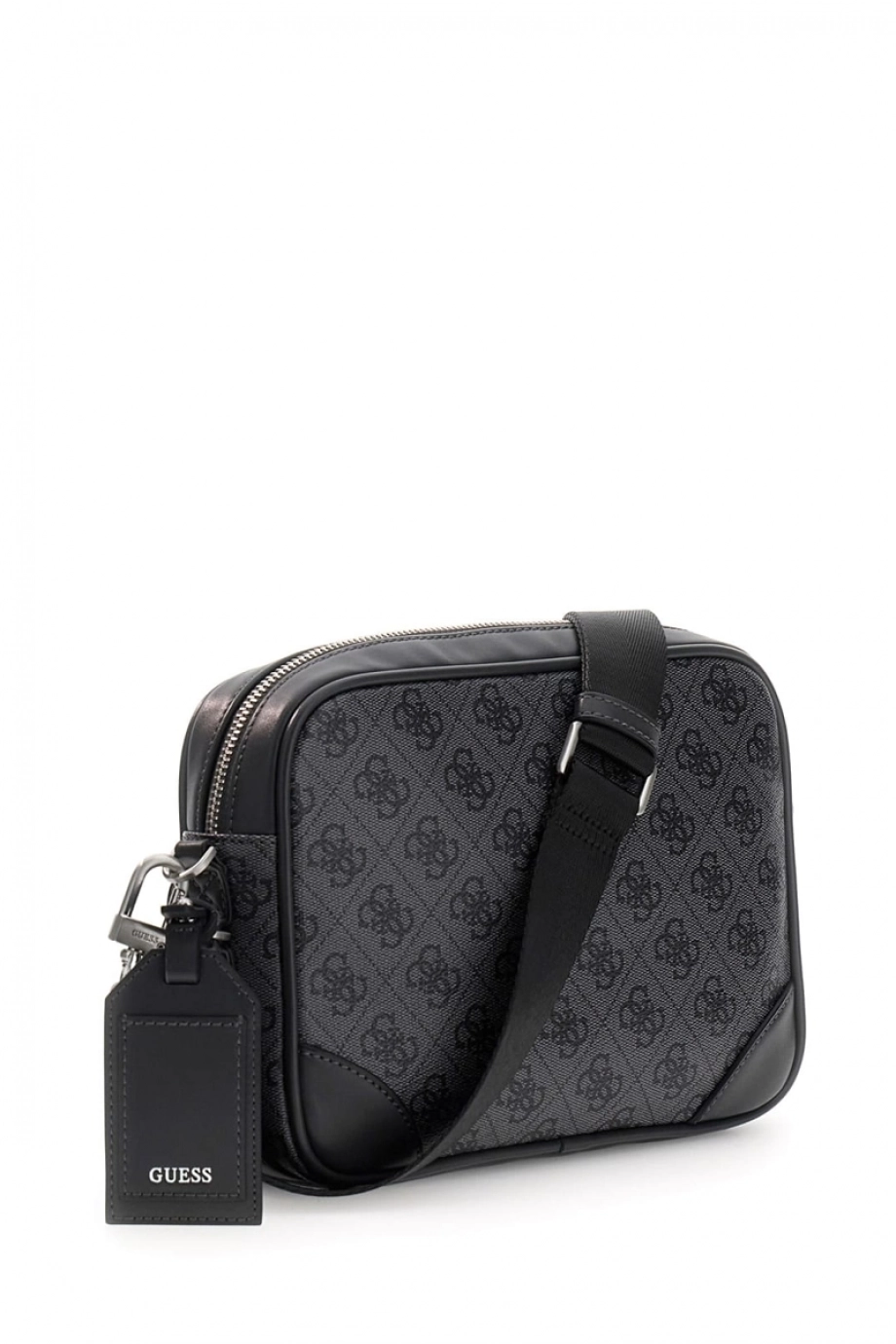 Guess Milano Çift Fermuarlı  Askılı Erkek Siyah Çapraz Çanta HMMILLP6222-BTH
