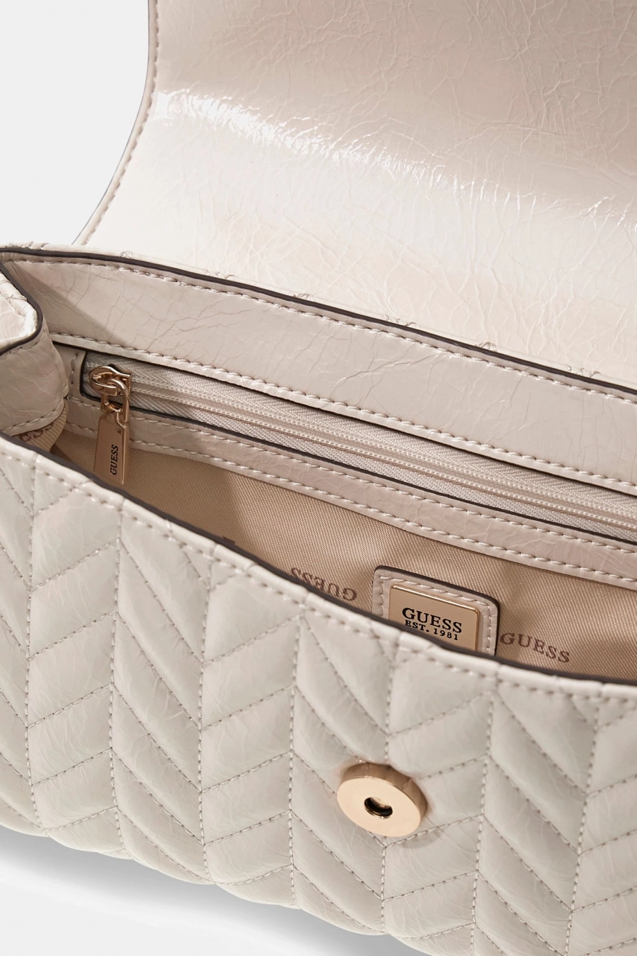 Guess Cheryl Dönüştürülebilir Kapaklı Kadın Krem Omuz Çantası HWTQ9720210-STO