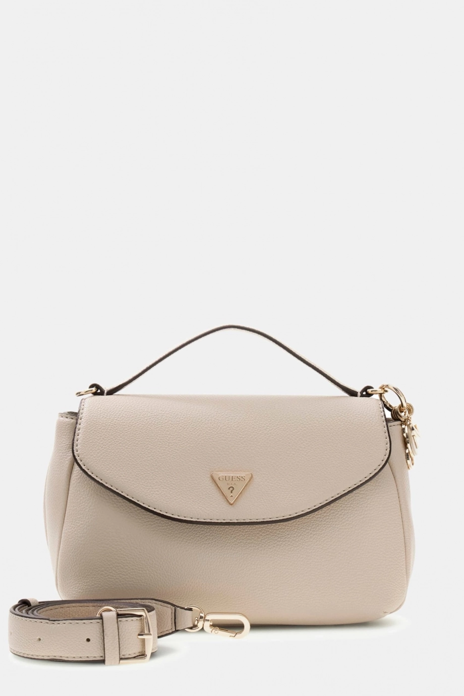 Guess Evie Üstten Saplı Kapaklı Kadın Bej El Çantası HWBG9664200-LTA