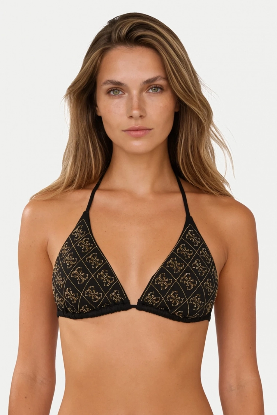 Guess Diane Çıkarılabilir Pedli Üçgen Kadın Siyah Bikini E6GJ24KCUO2-JBLK
