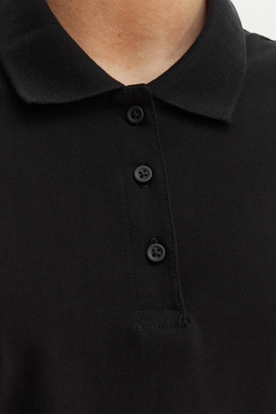 Guess Silvy Kısa Kollu Polo Yakalı Kadın Siyah Elbise V6GK09K3152-JBLK