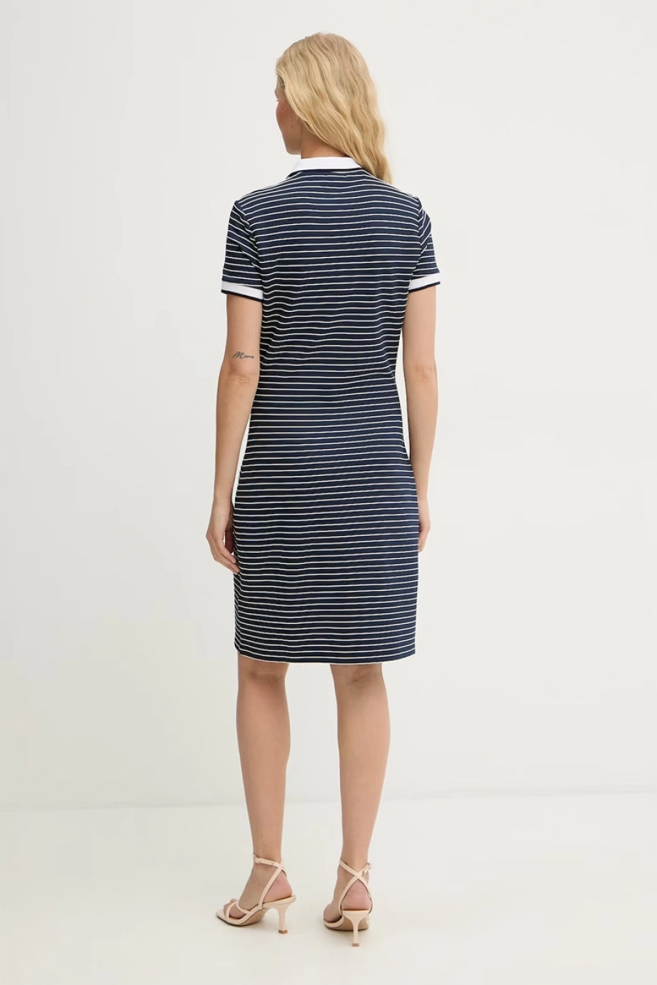 Guess Kısa Kollu Polo Yakalı Alphonsine Çizgili Kadın Çok Renkli Elbise W6GK14K2948-SB09