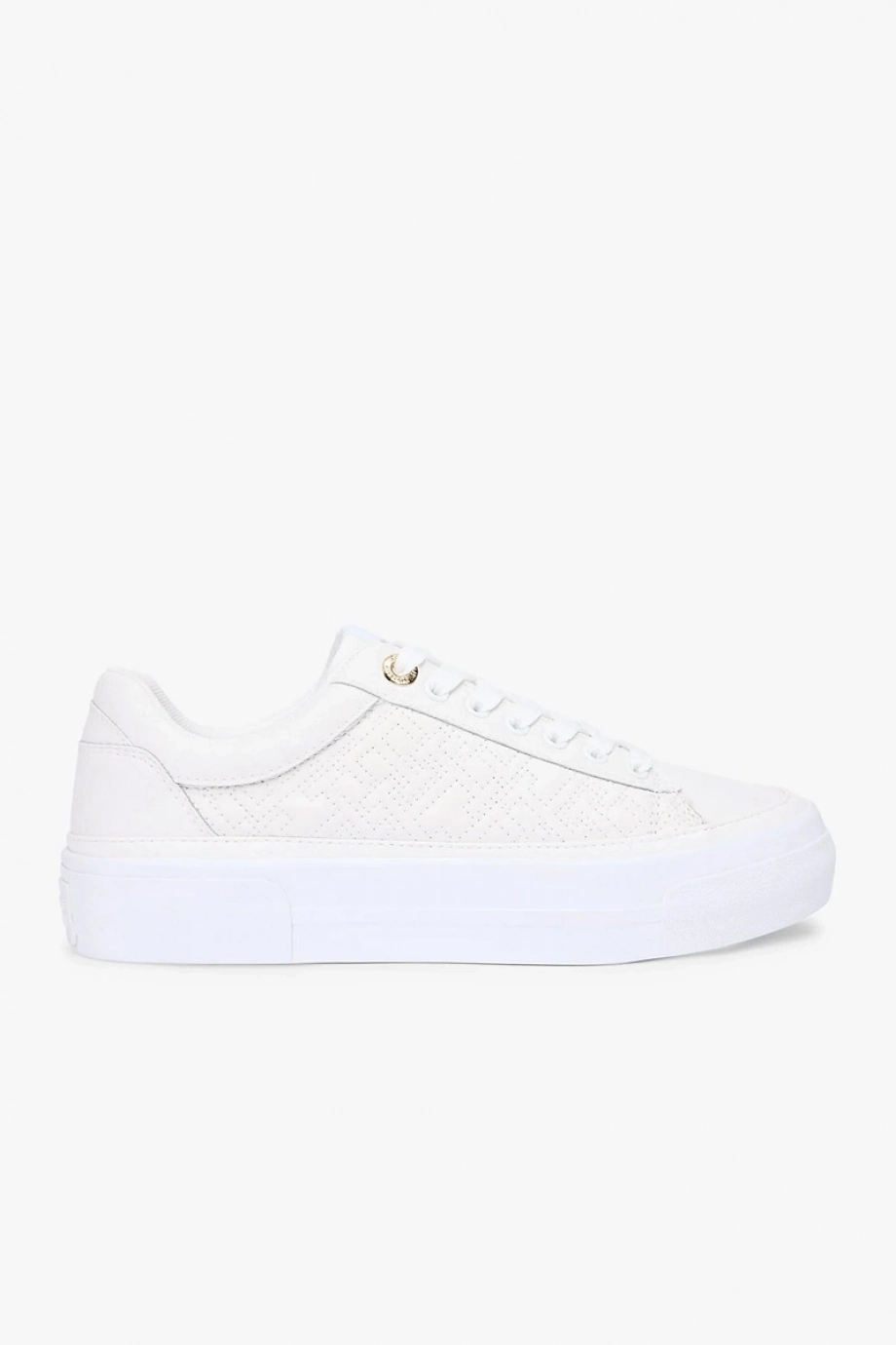 Tommy Hilfiger TH Platform Kapitone Kadın Beyaz Sneaker FW0FW09265YBL