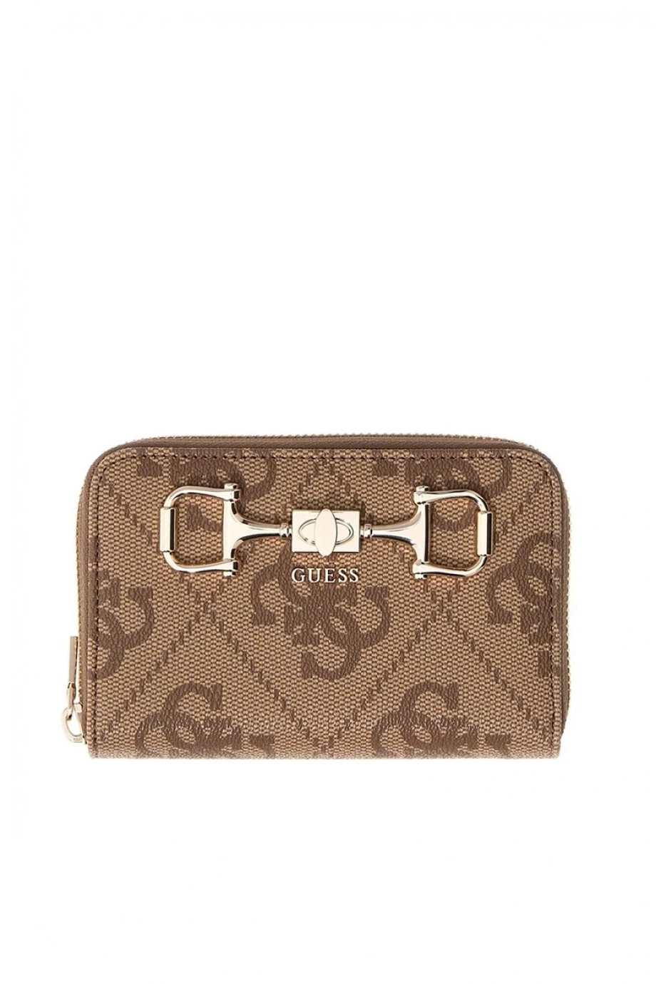 Guess Janie Logolu Orta Boy Fermuarlı Kadın Kahverengi Cüzdan SWOS9924140-LTL