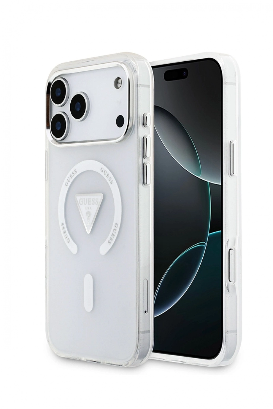 Guess iPhone 17 Pro Max Orjinal Lisanslı M-safe Kadın Şeffaf Telefon Kılıfı GUHMP17XHGTMLCGT