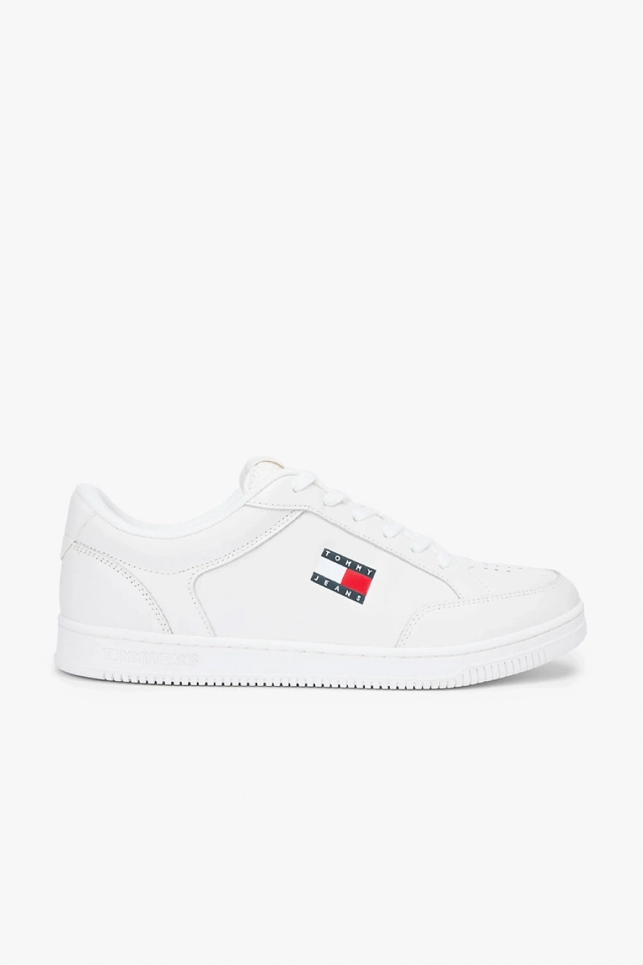 Tommy Hilfiger TJM Cupsole Uzun Bağcıklı Deri Erkek Beyaz Sneaker EM0EM01707YBL