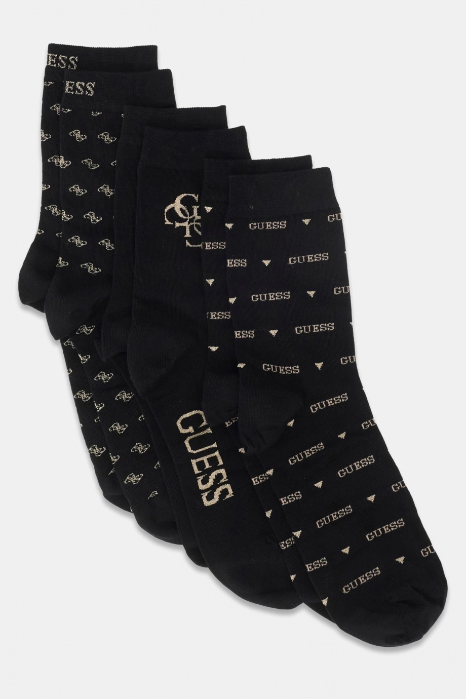 Guess 3lü Paket Fantasy Lurex Kadın Siyah Çorap O4BG03KCJ20-FJ7F
