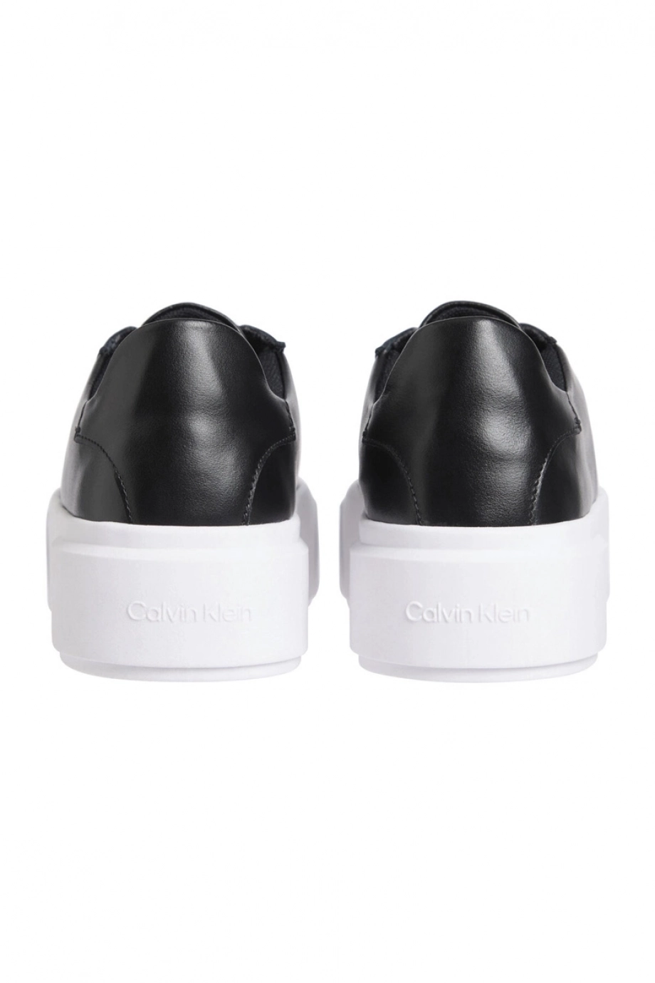 Calvin Klein Flatform Bağcıklı Deri Kadın Siyah Sneaker YW0YW01928-BEH