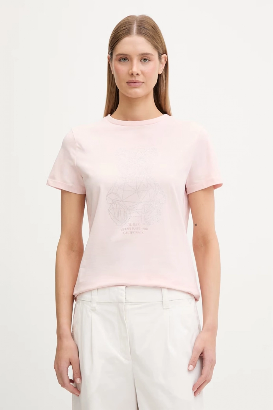 Guess Romy Regular Fit Kadın Pembe T-shirt V6GI12K3325-G63M