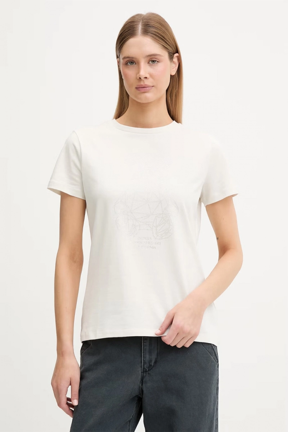Guess Romy Regular Fit Kadın Beyaz T-shirt V6GI12K3325-G056