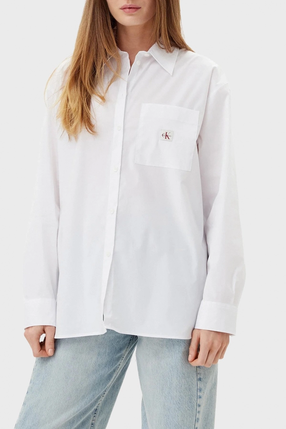 Calvin Klein Essentials Kadın Beyaz Gömlek LV047C143G-YAA