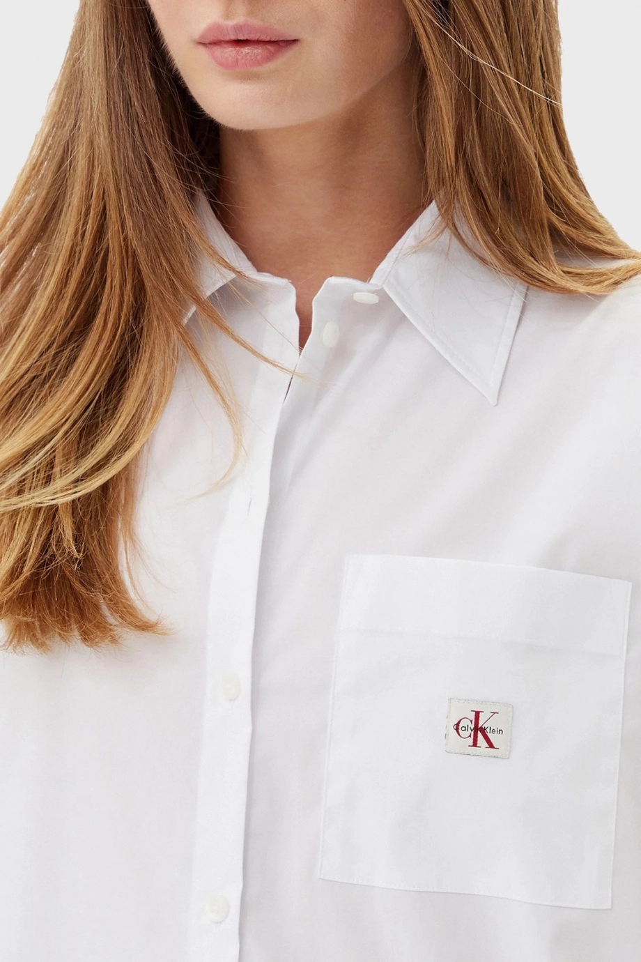 Calvin Klein Essentials Kadın Beyaz Gömlek LV047C143G-YAA