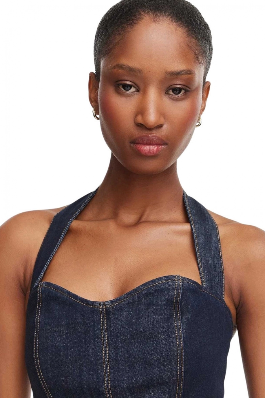 Alisa Kadın Modal Karışımlı Denim Elbise