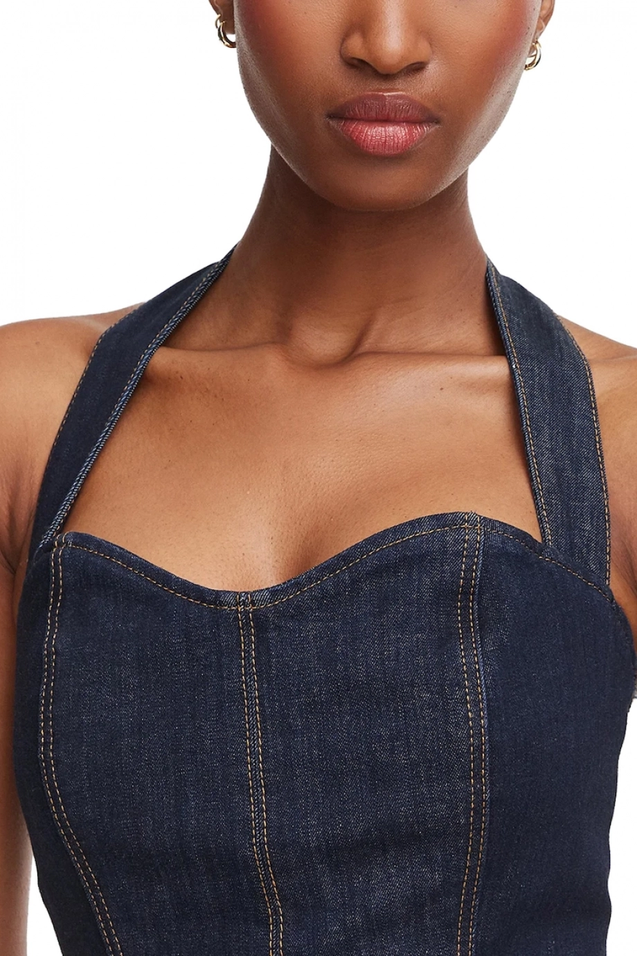 Alisa Kadın Modal Karışımlı Denim Elbise
