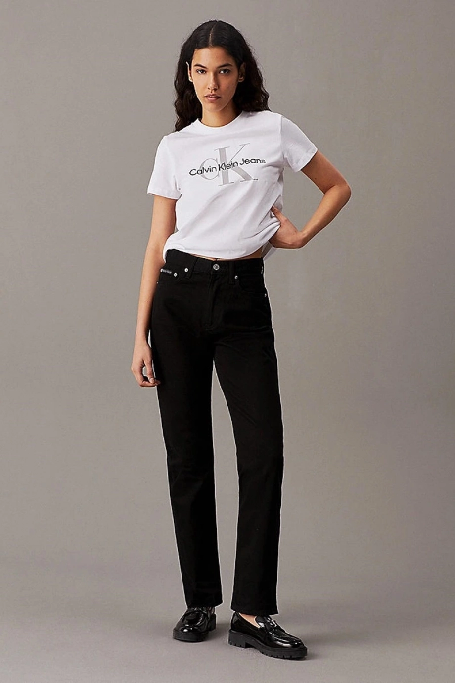Calvin Klein AUTHENTIC SLIM STRAIGHT Kadın SİYAH Jeans J20J224896-BEH