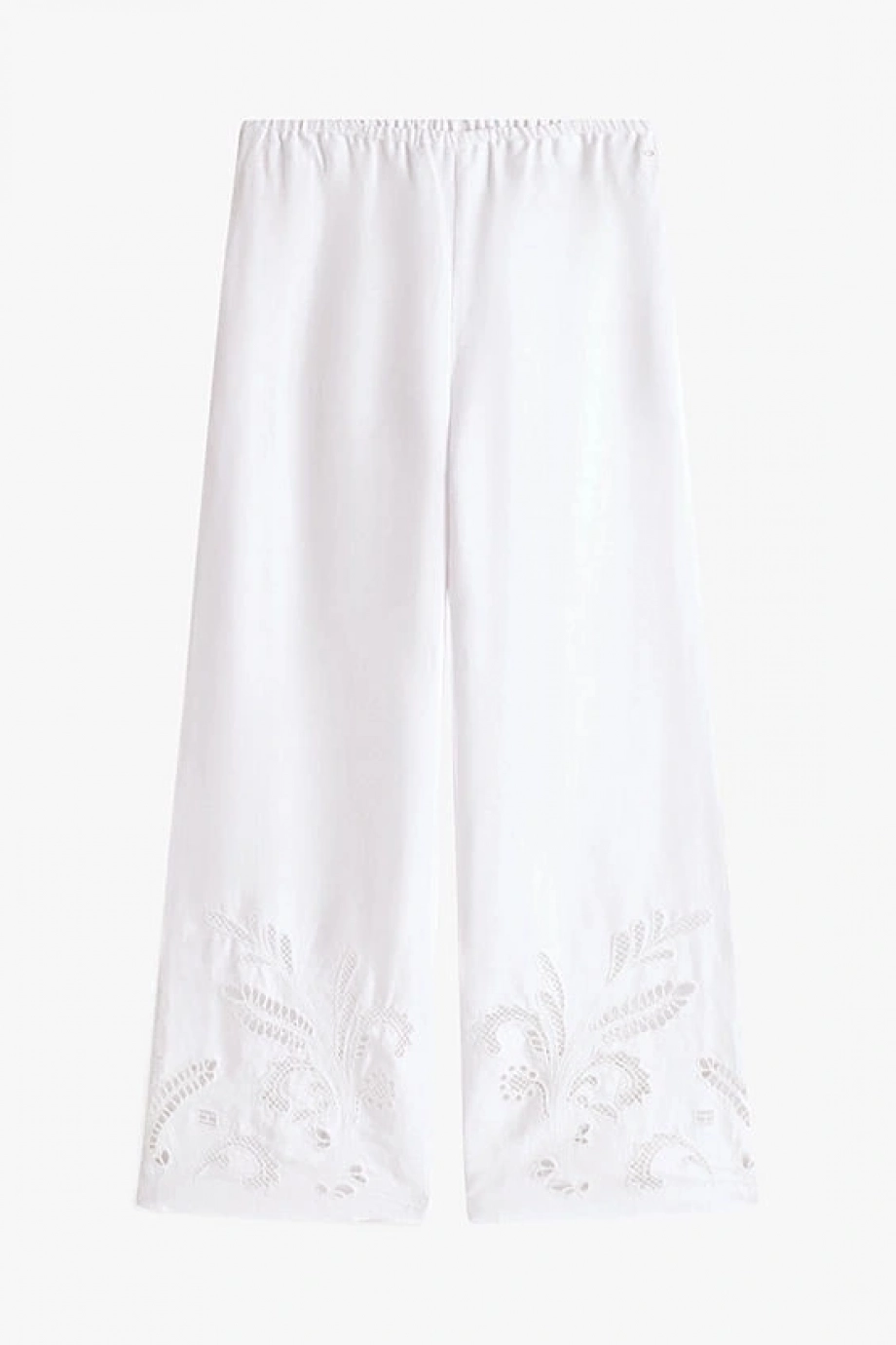 Tommy Hilfiger BRODERIE ANGLAISE LINEN PANTS Kadın  Pantolon WW0WW44782YCF