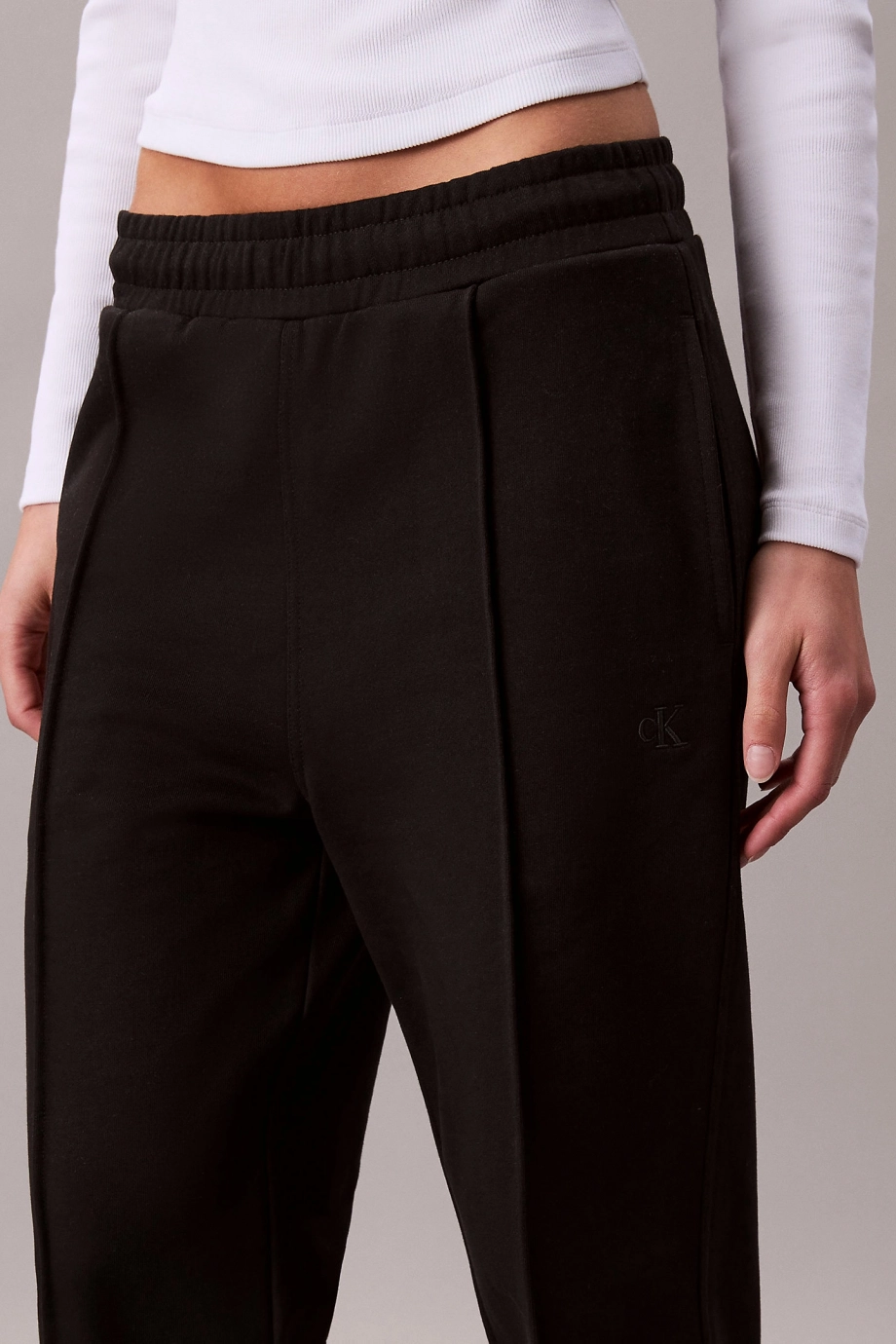 Calvin Klein Archive Logolu French Terry Kadın Siyah Eşofman Altı LV047B240G-UB1